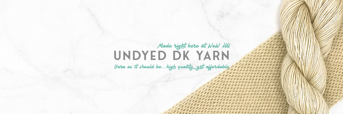 Undyed DK yarn for knitting, dyeing and more